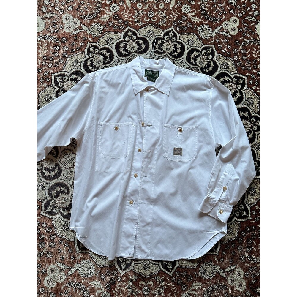 Ralph Lauren Country XL White Button Down Shirt